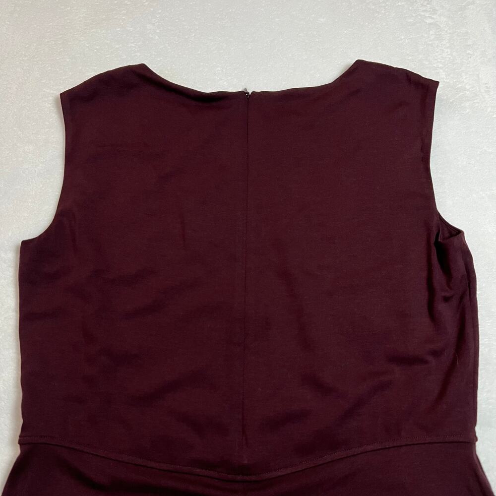 NEW Eileen Fisher Lightweight Viscose Jersey Faux-Wrap Jumpsuit Cassis Size S - Picture 8 of 11